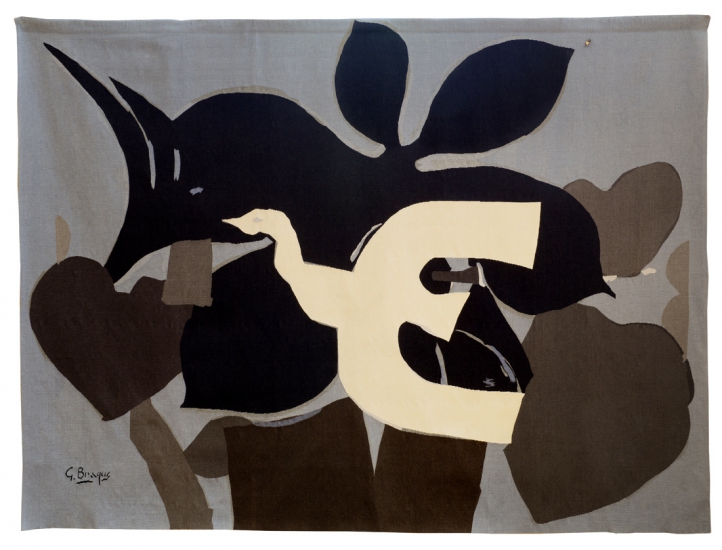 L'Oiseau, d'après Georges Braque, tissage atelier de l'ENAD Aubusson (Denis Dumontet)