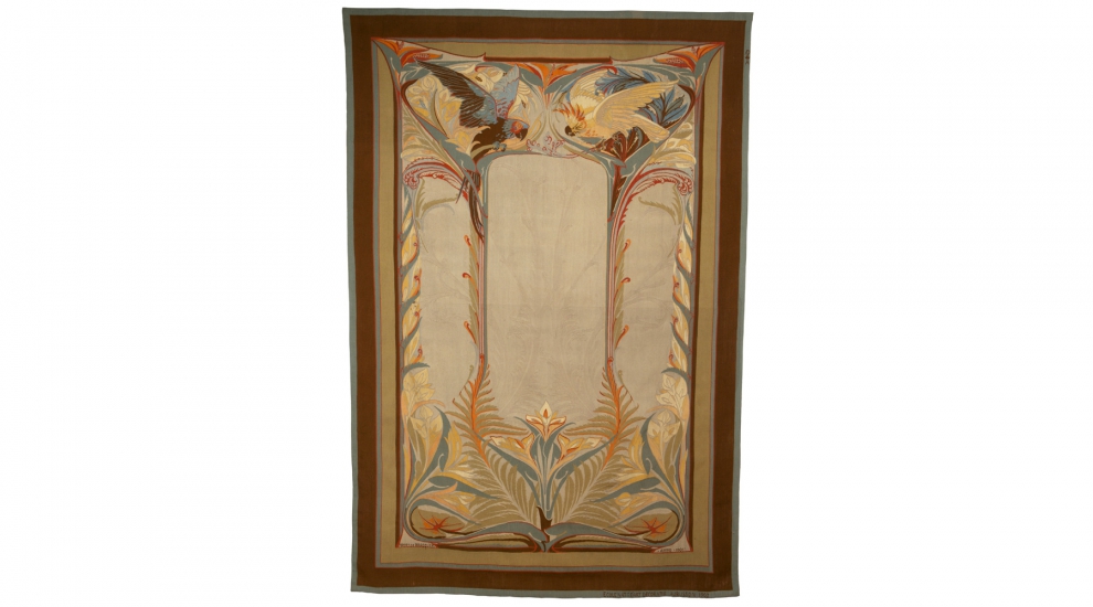 Les Perroquets, d'après Henry de Waroquier, tissage atelier de l'ENAD Aubusson, 1901-1902